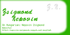 zsigmond nepovin business card